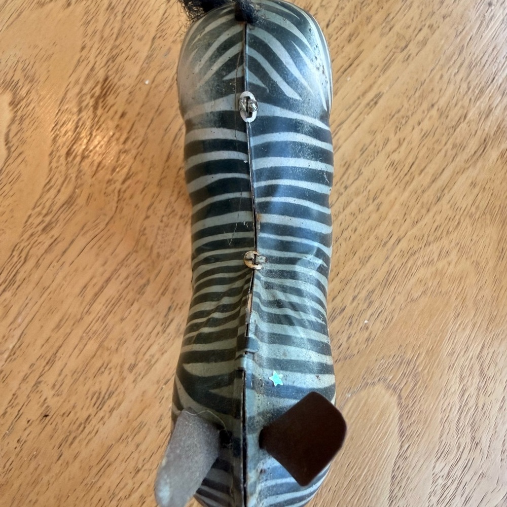 Vintage 1970s Jumping Zebra Tin Toy 5"x4" - Picture 5 of 5